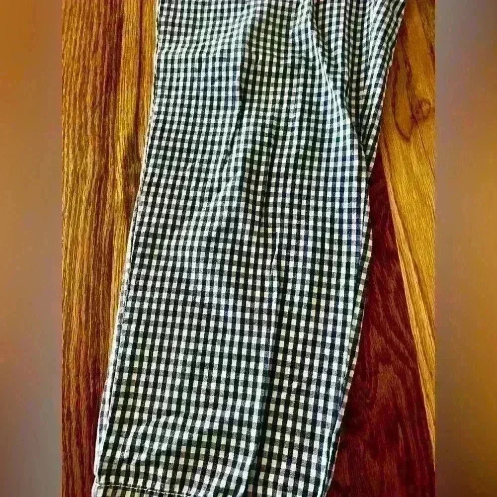 J.CREW -  BLUE/White Gingham Pants. City Fit. Size 4
